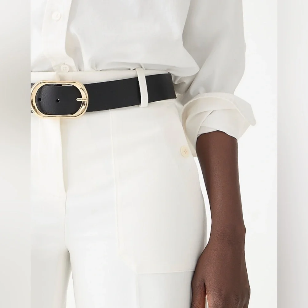J. Crew Sydney wide-leg pant in bi-stretch cotton blend in Ivory size 0. NWT - Picture 3 of 11